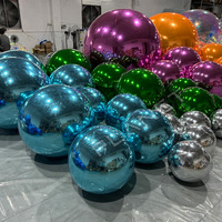 Événement scène mariage brillant miroir sphère ballon géant suspendu gonflable miroir boule décoration
