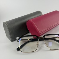 Étui à lunettes fait main sur mesure SG310 en PU, le plus vendu, pour le rangement sur bureau et la vente au détail (cadeau)
