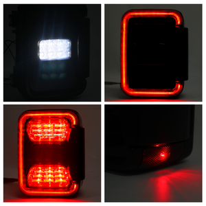 2 Luces Traseras Ahumadas con Luz de Reversa Blanca, Luz de Freno Trasera Roja, Luz de Giro para <span class=keywords><strong>Jeep</strong></span> Gladiator Jt 2020 <span class=keywords><strong>2021</strong></span> - Product Image 2