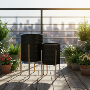 Indoor Iron Plant <b>Pot</b> <b>Stand</b> Powder Coated Durable Rust Resistant Modern Design Decorative Flower Planter Bulk Wholesale Supplier - Product Image 2