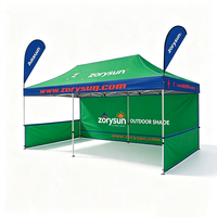 Tentes pliantes d'extérieur personnalisées avec cadre en aluminium, double étanchéité, 10x10 et 10x15 pieds, auvent pop-up pour événements