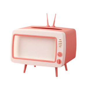 2022 Chinese Factory Wholesale Custom New Design Multi-function Plastic Tissue Box With TV Shape