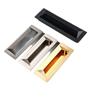 Furniture Handle Rectangle Zinc Alloy Cabinet <b>Door</b> Minimalist Design Easy Installation - Product Image 3