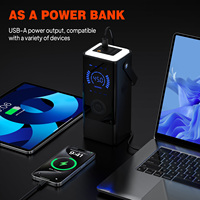 Portable Jump Starter Air Compressor 150PSI High Pressure Tire Pump 12V Battery Booster with Emergency Lighting