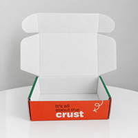 Caja de Papel Corrugado Resistente a la Grasa con Estructura Plegable para Empacar Hamburguesas, Sándwiches, Papas Fritas, Comida Frita y Kits de Comida