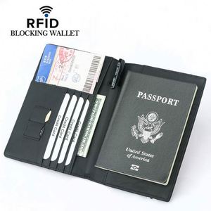 OEM Blank PU Fashion Passport Holder Family Travel <b>Wallet</b> Bag Men's Custom <b>RFID</b> <b>Blocking</b> Anti-Theft - Product Image 1