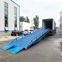 Plateforme logistique d'entrepôt pour le déchargement de marchandises sur camions, rampe de chargement de conteneurs de 11 m, pont de chargement mobile de 6 à 15 tonnes