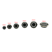 12mm 16mm 19mm 22mm métal le plus plat momentané étanche 12V Led illuminé RGB bouton poussoir interrupteur