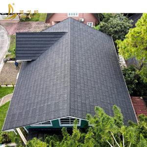 Tôles de toiture en acier revêtues de <span class=keywords><strong>pierre</strong></span>, résistantes aux intempéries, personnalisation acceptée, tuiles de toiture en métal - Product Image 5