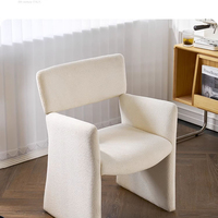 Evelyn Velvet Series Chaise longue en tissu de style minimaliste italien Chaise de salon design de hall d'hôtel Chaise de canapé texturée