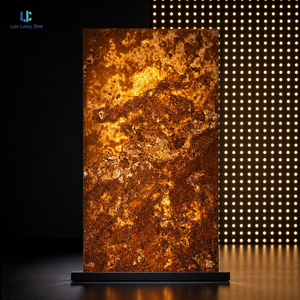 <span class=keywords><strong>Pierre</strong></span> flexible translucide rouge ambre Luca |   Revêtement mural en <span class=keywords><strong>pierre</strong></span> naturelle ultra-mince 1220x2440mm, panneau rétroéclairé pour plafond et bar, luxe - Product Image 3