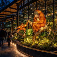 Projet de lumières personnalisées pour zoo avec des expositions de lanternes sur le thème de la faune
