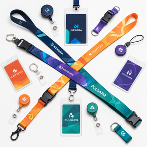 Lanyards de Poliéster Personalizados al por Mayor con Logotipo, Correa para el Cuello con Porta Tarjetas y Sublimación - Product Image 1