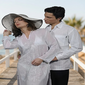 PNM Overseas Pristine White Embroidered 100% Cotton Quick Dry Maxi Dress Sun Hat-Elegant Resort Beach Wedding Swimwear Cover-<b>Up</b> - Product Image 3