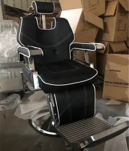 2020 son 3 yıl garanti ağır süper Recline siyah ve beyaz Trim Styling sandalye berber koltuğu Salon sandalyesi