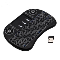 Keyboard Nirkabel Mini I8 3 Warna Backlit Baru 2.4GHz dengan Touchpad English Air Mouse & Baterai AAA untuk Laptop/TV/Android TV Box