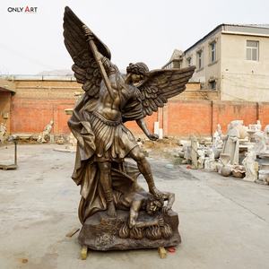 야외 대형 주조 유명한 고전 유럽 조각 세인트 마이클 대천사 청동 동상 - Product Image 3