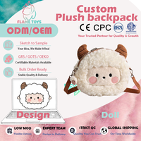Sac bandoulière en peluche personnalisé style tendance avec fermeture éclair et poche intérieure pour les sorties décontractées, certifié CE