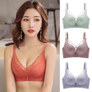 Elegante <span class=keywords><strong>Sujetador</strong></span> de Encaje Negro para Mujer <span class=keywords><strong>Sin</strong></span> Copas de Espuma - Product Image 5