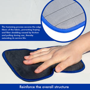 Serviettes de cuisine en verre réutilisables de haute qualité personnalisées en usine, chiffons de nettoyage en microfibre pour vitres, tampons éponge de <span class=keywords><strong>polissage</strong></span> - Product Image 3