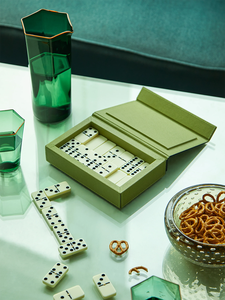 Boîte de dominos verte en cuir 20*13.5*4 cm Offre Spéciale de pliage magnétique - Product Image 3