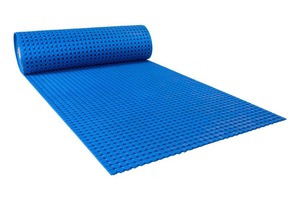 Tapis de sol antidérapant bleu en caoutchouc, tapis de drainage creux, tapis anti-fatigue pour cuisine, restaurant, jardin - Product Image 1