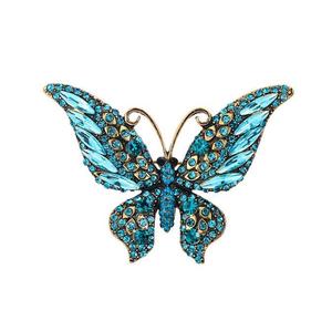 Châu Âu Hoa Kỳ Cao Cấp Retro Pha Lê Corsage Trâm Pin Lớn Pin Bướm Động Vật Côn Trùng Đồ Trang Sức khảm Bán Buôn - Product Image 5