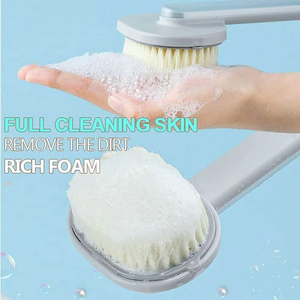 Brosse de bain liquide à long manche, éponge exfoliante pour le corps, masseur de douche, outil de soin de la peau entièrement naturel - Product Image 6