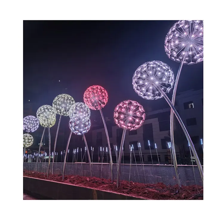 2021年中国屋外レストランホットセール照明装飾外タンポポツリーライト装飾花装飾LEDライト