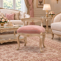 Maßgefertigtes Europäisches Französisches Sofa-Set Elfenbeinfarbene Polsterung Goldene Verzierung Klassische Wohnzimmermöbel für Luxus-Zuhause