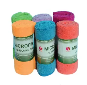 Chiffons en Microfibre Durable, 5 pièces, rouleau de couleurs mixtes, pour le nettoyage ménager