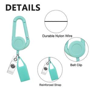 Porte-clés coloré RTS avec briquet, clip de ceinture, boucle d'escalade rétractable, en plastique ABS, créatif, portable, rétractable, porte-badge <span class=keywords><strong>YoYo</strong></span> - Product Image 5