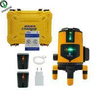 Niveau laser pour accrocher des tableaux, laser vert 5 lignes, nivellement automatique à 360 degrés, ultra-lumineux, avec 360° °   Base rotative