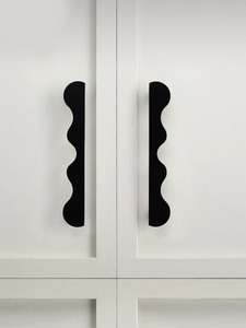 Hete Aanbieding Bergstijl Massief Antiek Messing Garderobehendel Zwart Goud Kastdeurgrepen - Product Image 6