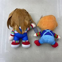 HY Poupée en peluche Chucky effrayante et originale pour enfants, en coton PP, figurine articulée, modèle Chucky, jouet de collection, cadeaux Chucky très demandés, court