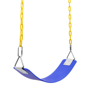 Asiento de columpio Eva con placa triangular de acero inoxidable de 74x14.5x0.6 cm para equipos de juegos al aire libre, capacidad de carga de 220 libras - Product Image 3