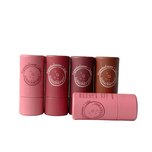 บรรจุภัณฑ์หลอดกระดาษแข็งสีขาวย่อยสลายได้สำหรับลิปบาล์ม - Product Image 1