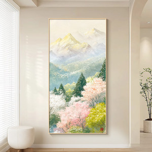 Landscape Painting Oil <b>Canvas</b> Abstract Mountain Scene Contemporary Art Wall Decor Single <b>Frame</b> Aluminum Alloy <b>Frame</b> - Product Image 3