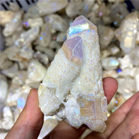 Espécimen de cristal de cuarzo para decoración del hogar, anzuelo de Ángel Aura clúster, piña, venta al por mayor