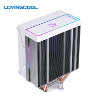 Refroidisseur d'air pour processeur Lovingcool, nouveau design, emballage personnalisé, roulement hydraulique, cuivre, aluminium, pour socket multiplateforme
