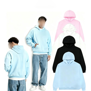 Sweat-shirt unisexe oversize tendance en molleton de coton chaud, coupe ample, motif géométrique imprimé en relief, grammage lourd - Product Image 1