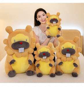 Peluches de dessins animés de haute qualité, grande poupée castor à dents, coussin de sommeil, cadeaux de Noël pour enfants, poupées de dessins animés - Product Image 6