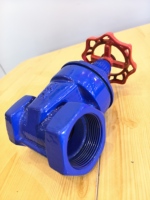 Vanne à boisseau sphérique en fonte ductile résistante avec raccord fileté, commande manuelle, durable pour le contrôle de l'eau DN50