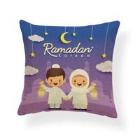 Ramadan Kareem islamique carré Eid Mubarak jeter taie d'oreiller canapé-lit canapé jeter coussin Eid al Adh couverture décoration