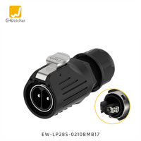 Connecteur circulaire industriel d'aviation étanche IP67/IP68 à 2/3 broches LP28 PBT, mâle/femelle, pour montage sur panneau, connexions de câblage