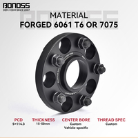 Entretoises de roue forgées sur mesure, centrées sur le moyeu, 5x112 5x114.3 5x120, 5mm-50mm, usinées CNC, anodisées, logo personnalisé, OEM ODM, directement de l'usine