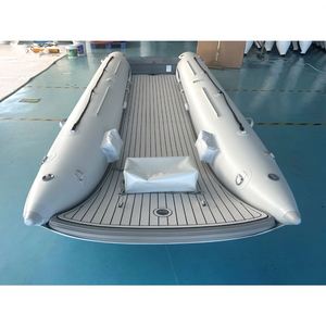 เรือยางแบบคาตามารัน Reachsea PVC สำหรับ 6 คน ขนาด 400 ซม. <span class=keywords><strong>สี</strong></span><span class=keywords><strong>เทา</strong></span>อ่อน พื้นเป็นแบบลม สำหรับตกปลา - Product Image 1