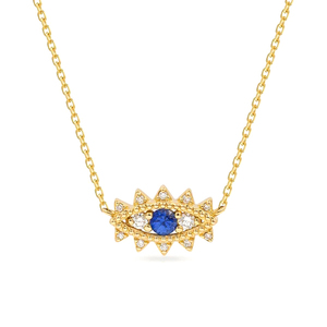 Collar Apilable con Colgante de Ojo de Demonio en Plata de Ley S925 CANNER, Joyería Chapada en Oro de 18k - Product Image 1