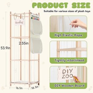 Toptan ahşap dolması hayvan depolama kafesi dolması hayvan hayvanat bahçesi ahşap oyuncak organizatör - Product Image 5