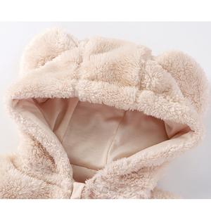 Mono de Felpa para Bebé al por Mayor de Fábrica/OEM, Mono con Capucha de Oso Cálido para Otoño e Invierno con Forro Polar, Diseño de Personajes, <span class=keywords><strong>Pijama</strong></span> Unisex - Product Image 3